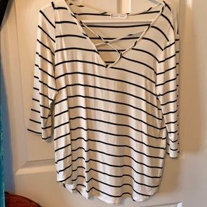 Black and white striped shirt